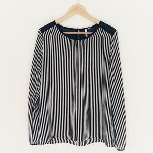 Bellatrix Black and White Striped Top